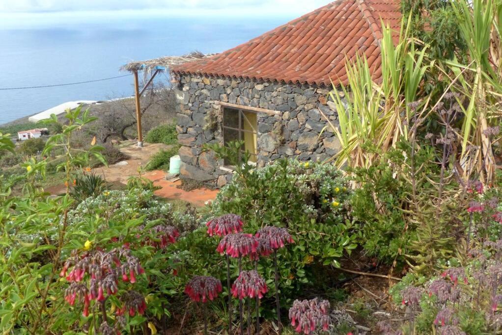 Villa Casita En El Campo Con Vista Al Oceano Tijarafe Esterno foto