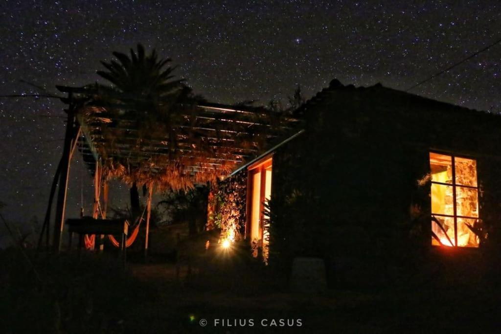 Villa Casita En El Campo Con Vista Al Oceano Tijarafe Esterno foto